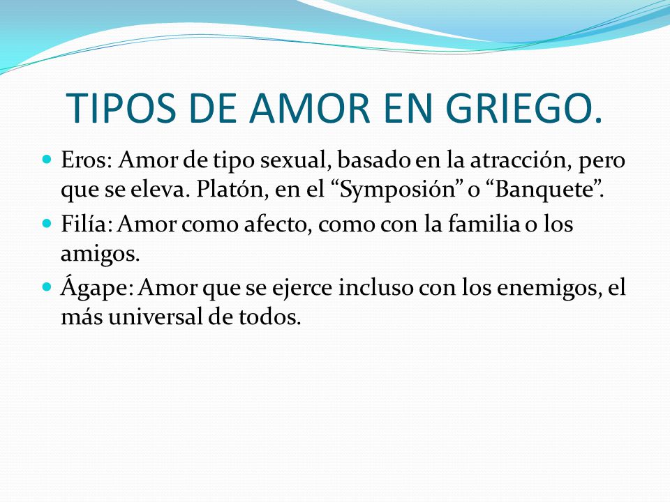 tipos de amor na filosofia